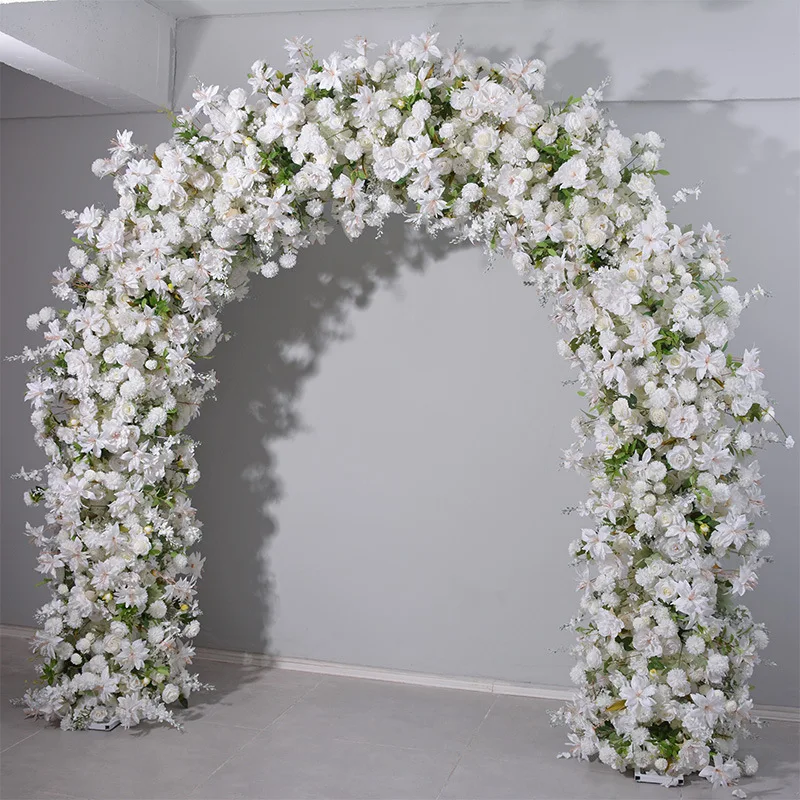 Artificial Flower Wedding Arch Decorated Flower Metal Arch For Wedding Background Wedding Decoration