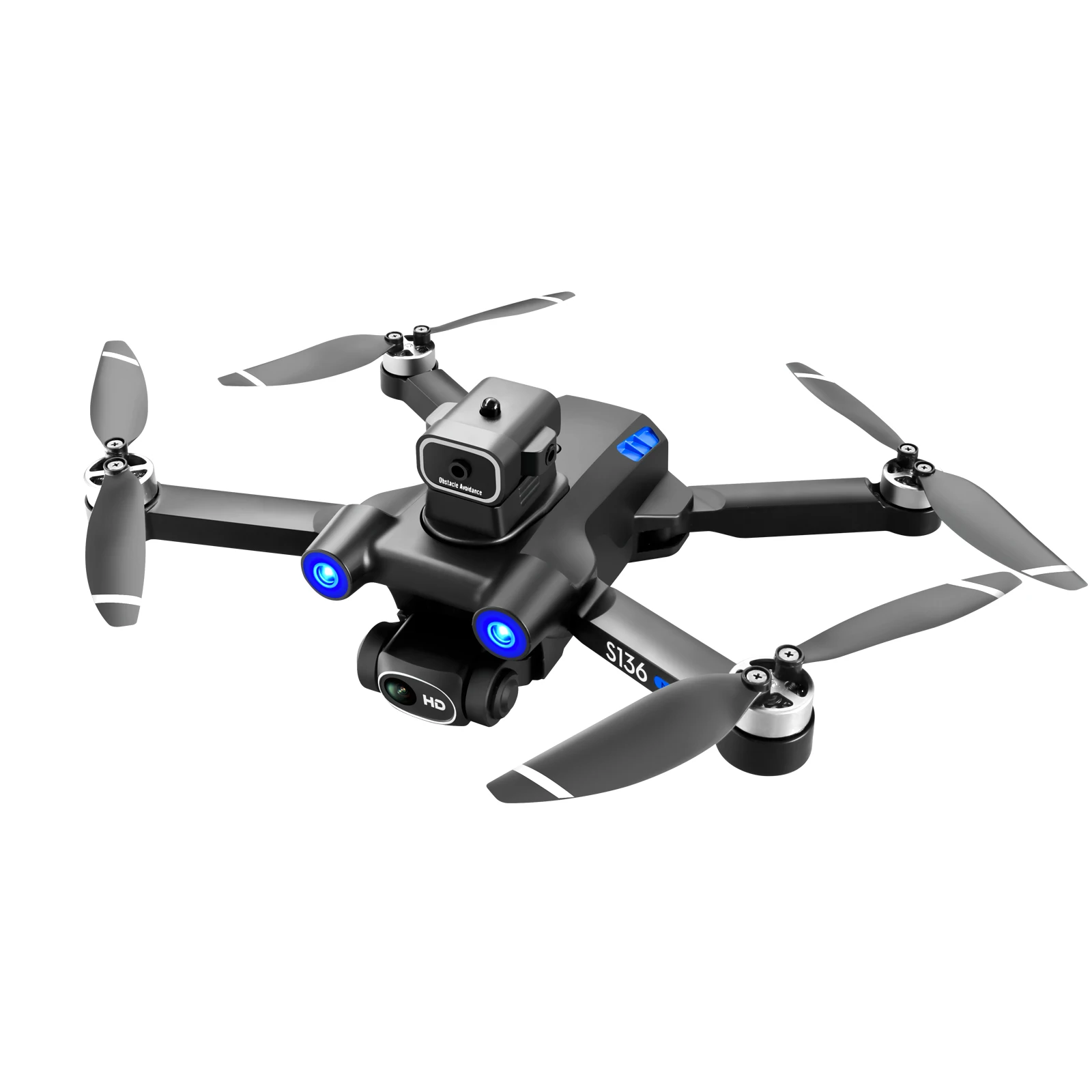S136 folding brushless motor GPS drone 30*27*7.5CM dual camera optical flow positioning+four -sided obstacle avoidance