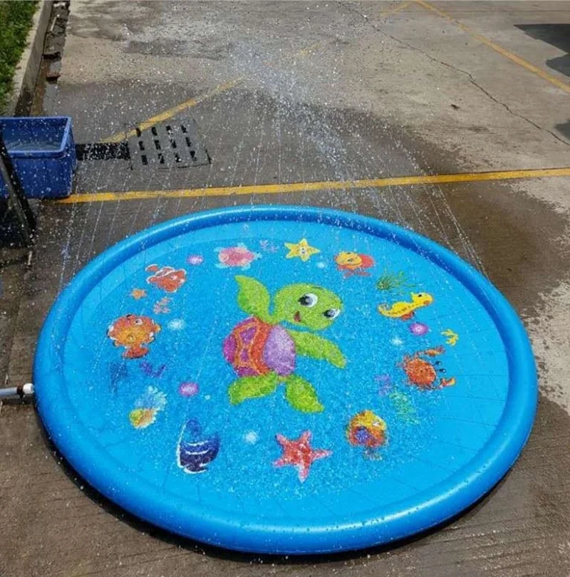 2020 hot sale popular kids sprinkler inflatable water play mat infants sprinkle and splash play mat water baby for kids toy mat