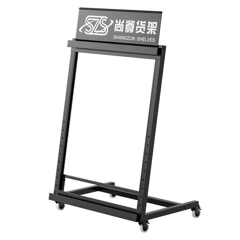 Free Design Foshan Stone  Stand Marble Display Rack Stone Standing Type Metal Tiles Display Rack
