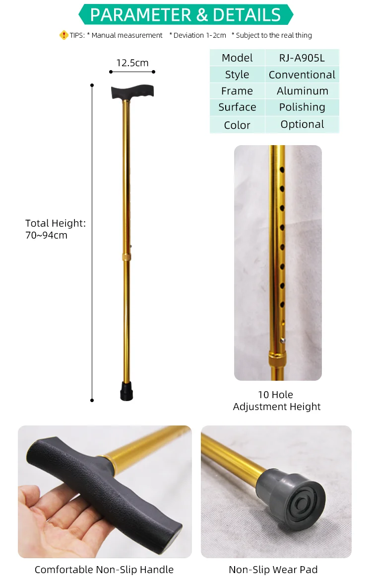 Custom Made Walking Sticks Medical Mountain Hiking Telescopic Walking Sticks Adjustable Crutches