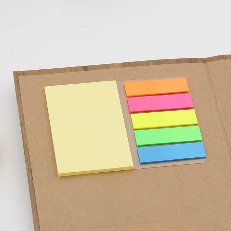 Novelty Creative Wood Grain Cover Notepad Multifunctional Clip Sticky Memo Pad Customize Promo Gifts Notebooks with Pen Pencil