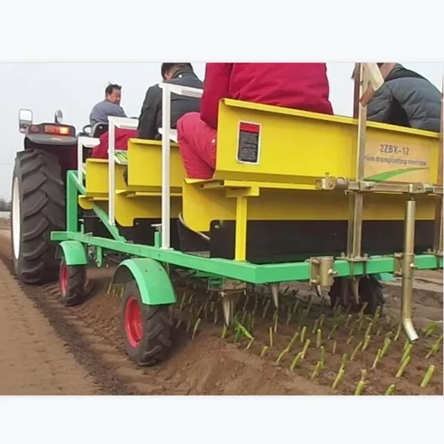 crawler watermelon seedling planter three rows lettuce licorice transplanter large amount of adjustable transplanting machine