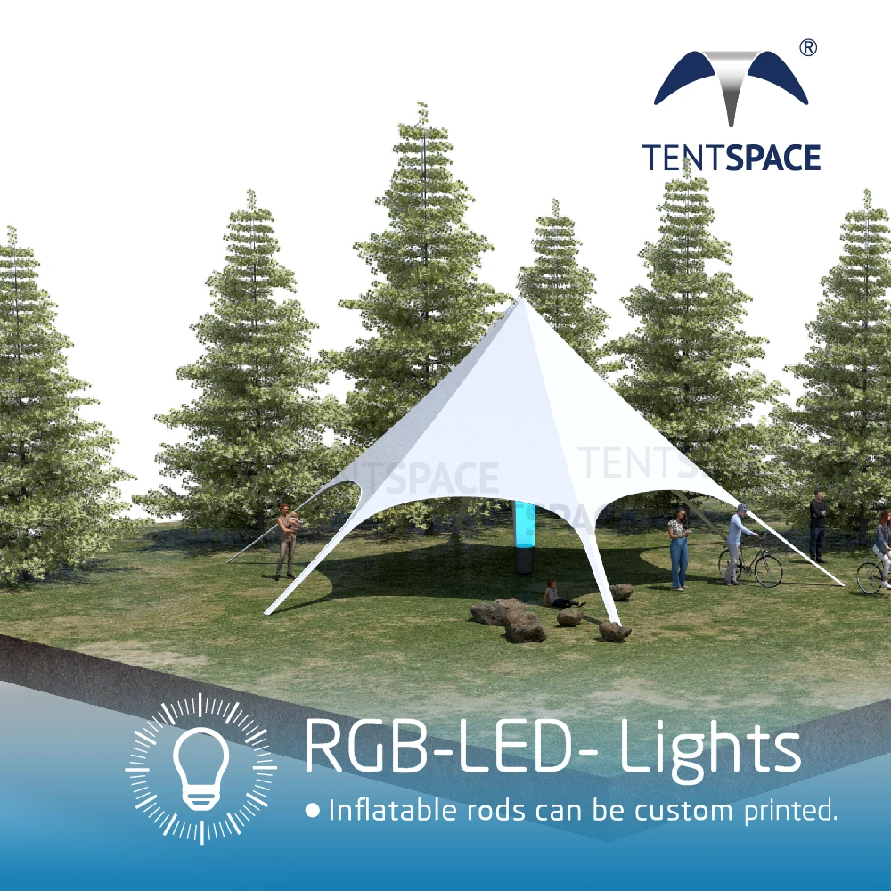 Star shaped marquee mountain hiker customized camping spider canopy tent for outdoor big event