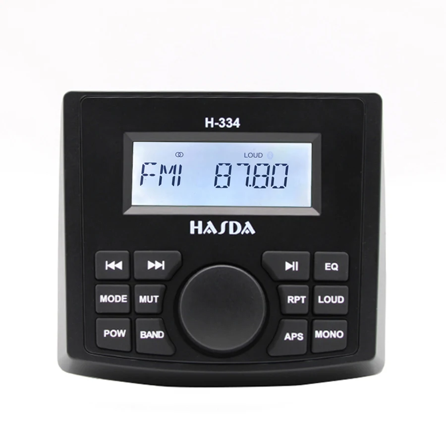 
HASDA Marine Boat Radio Waterproof Audio Stereo Bluetooth Motorcycles Car MP3 Player&Marine Speakers & FM AM Antenna 