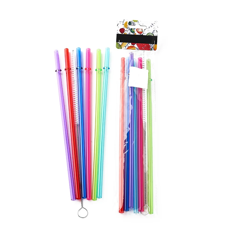 Hot sales PETG Colorful Straw, Reusable Hard Plastic Spiral Drinking Plastic straws, crystal twirl reusable straw