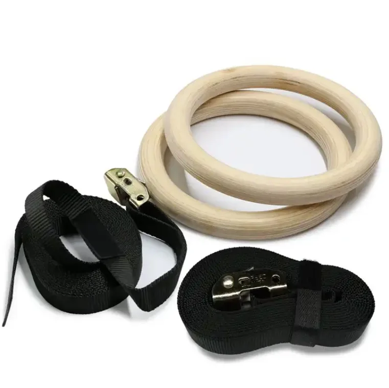 Pull Up Non-slip Hanging Ring For Gym Cross Fit Training  Custom Wooden Gymnastic Rings