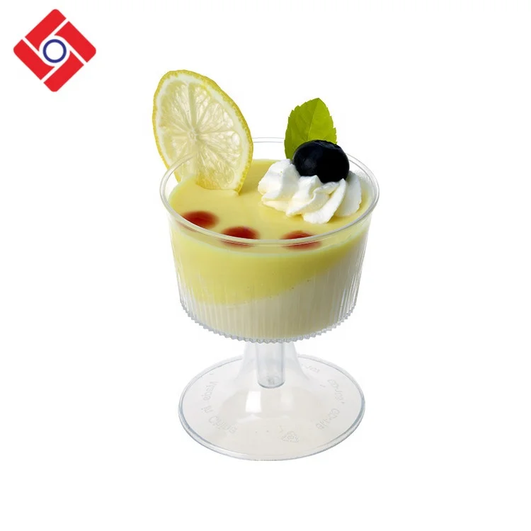 Fashion Design Disposable  Pudding Jelly Fruit Cocktail In Plastic Cup,Plastic Wine Glasses