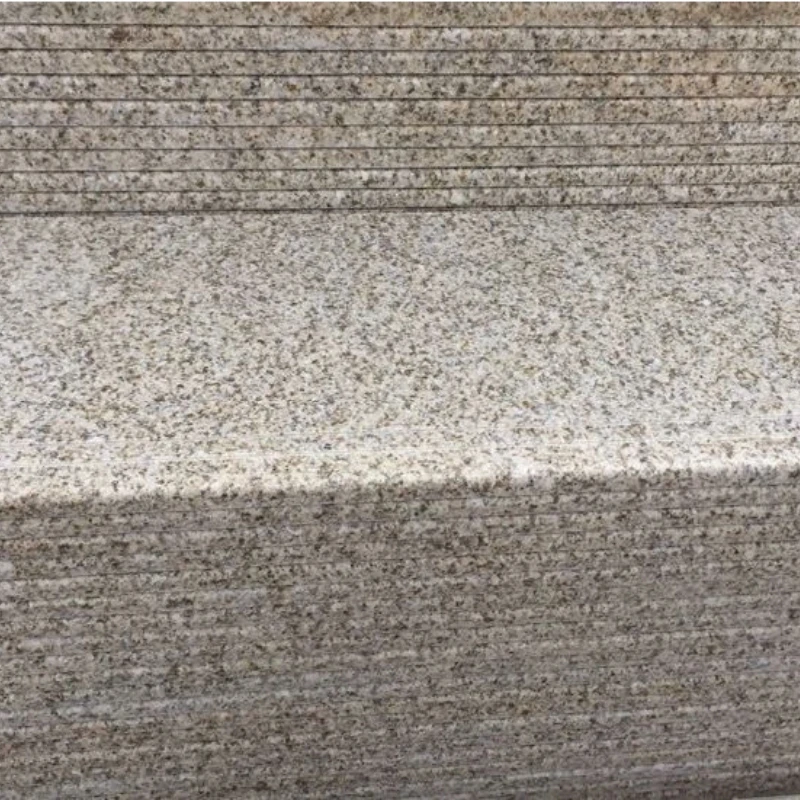 Chinese Beige G682 Granite Anti Slip Stair Steps and Risers for Outdoor Exterior Stair Design