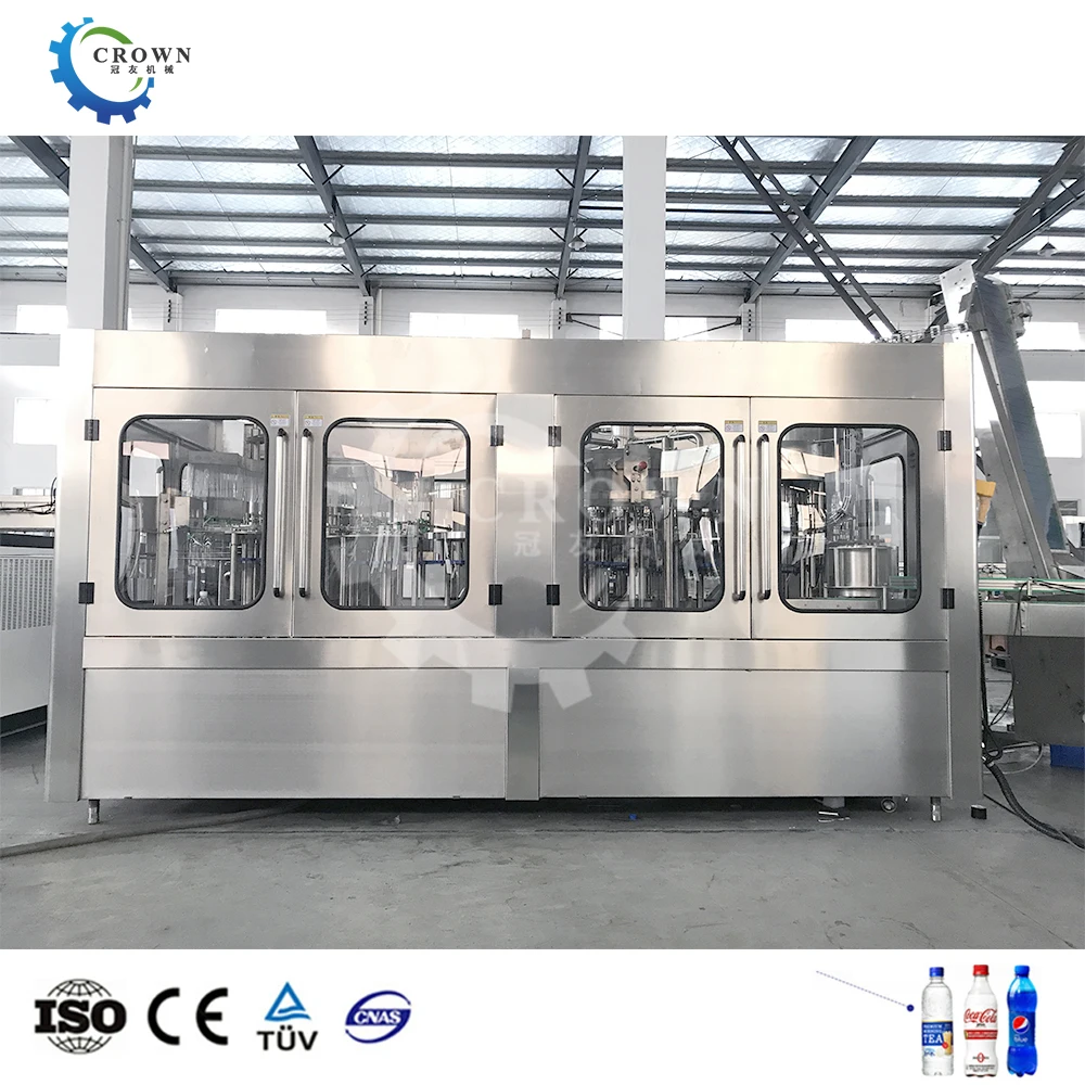 2000 to 20000bph High Speed Automatic 3 in 1 Carbonated Beverage Soda Mineral Water Pure Water Juice Tea Bottling Machine