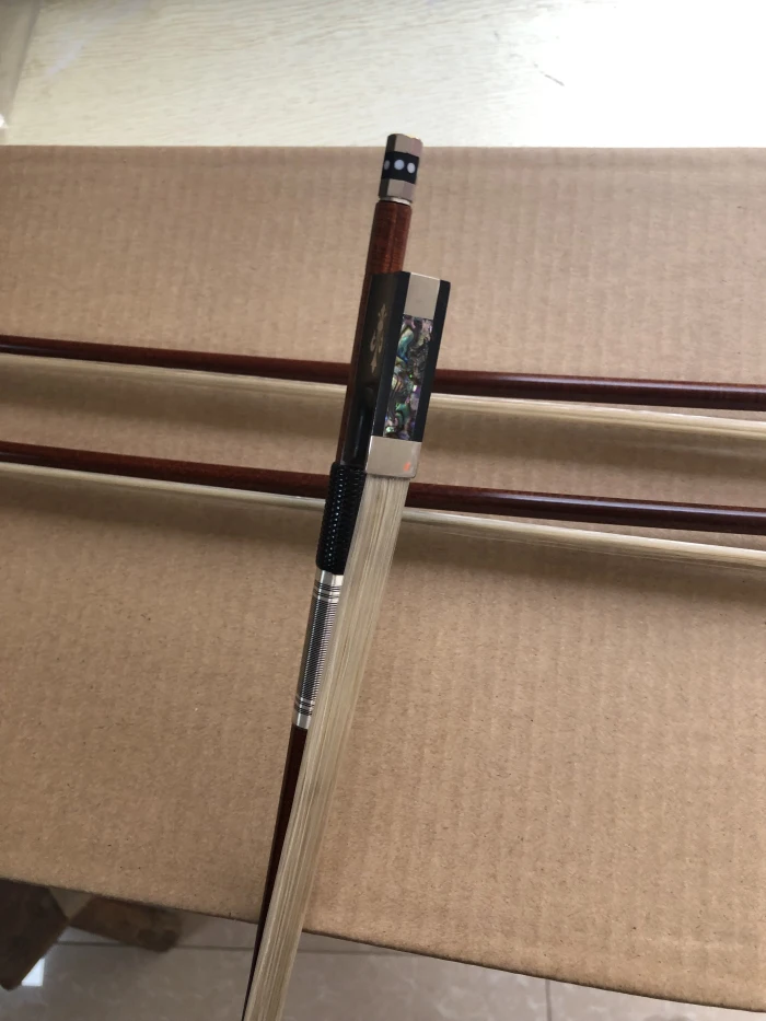 ebony frog  pernambuco carbon fiber violin bow