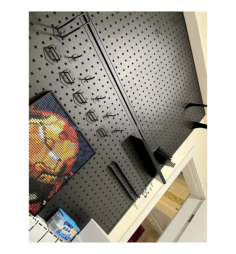 Быстрая доставка долговечный серый 1 4 мм Q195 Pegboard стеллажи для хранения гаражного инструмента Настенный Стальной промышленный Diy