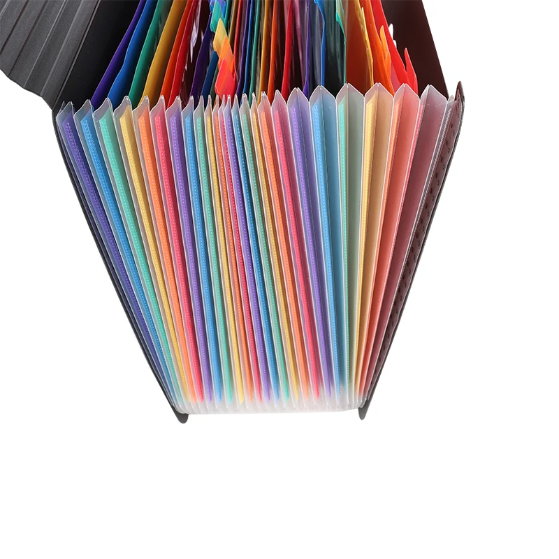 color 24 pockets rainbow index expandable file manager document filling folder school office supplies
