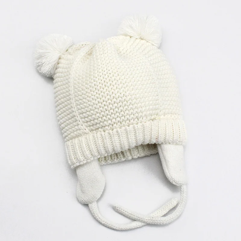 Wholesale knitted baby boy girl winter warm hat beanie hats for kids children winter hat bonnet