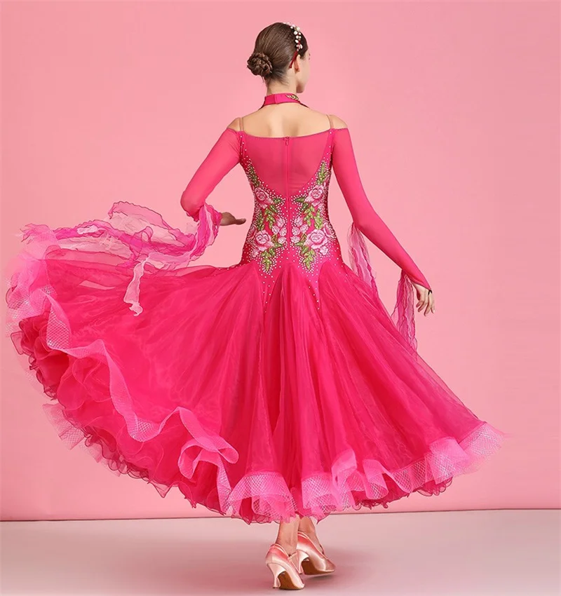 High Quality Fashion Women Ladies Dance Competition Performance Ballroom Dance Wear Dress