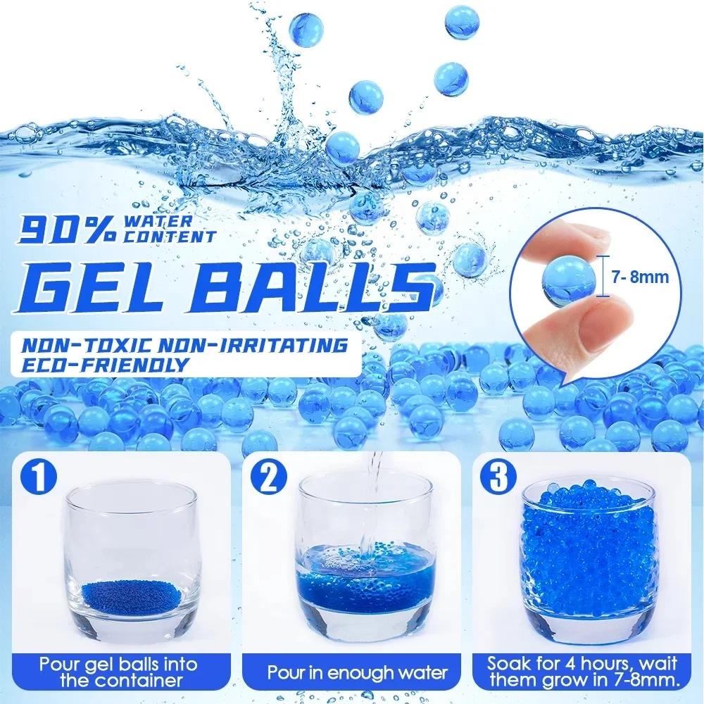 2024 New Upgrade Electric Gel Ball Blaster Water Gel Pistola Toys Gun Hydrogel Blaster Gun With Colorful Lights