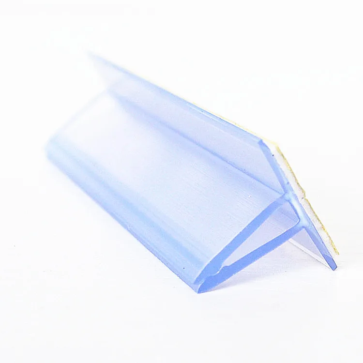 plastic clear adhesive price tag holder for shelves