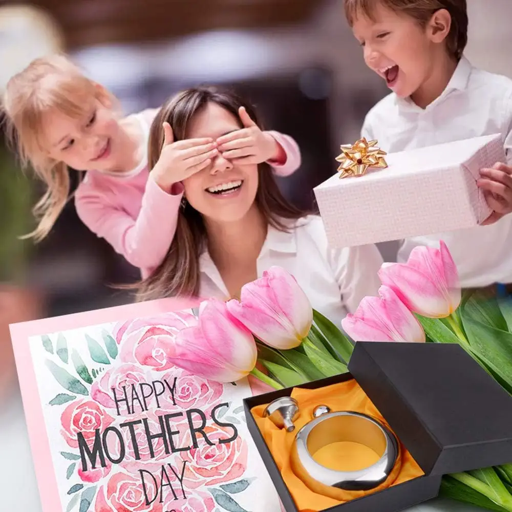 Stainless Steel Bangle Bracelet Liquor Flask for Women with Funnel for Women Girls Men Party Hand size Flask