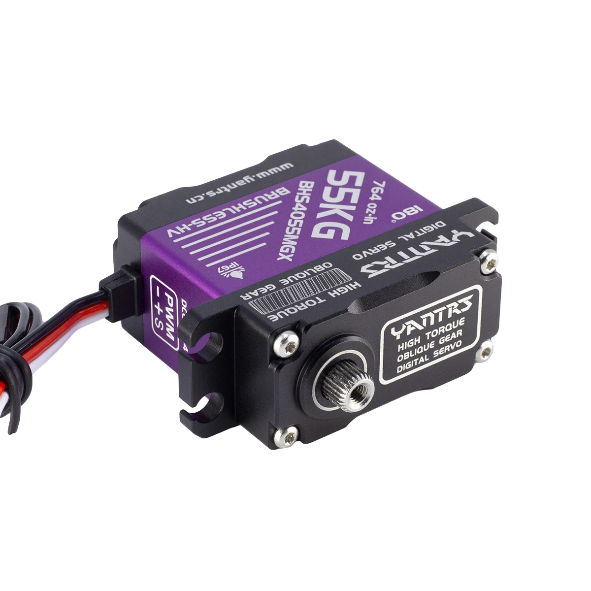 YANTRS BHS-4055MGX  Waterproof 55KG High Speed RC Digital Steel Oblique Gear Brushless Servo Motor Applied in Airplane Car