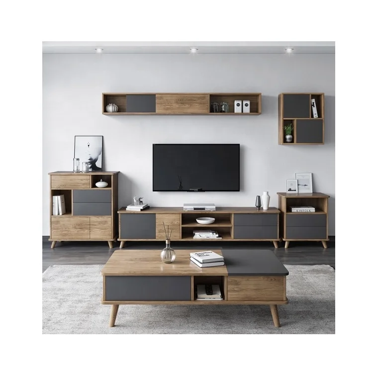 cheap tv stand modern  mdf modern style tv stand coffee center table living room furniture