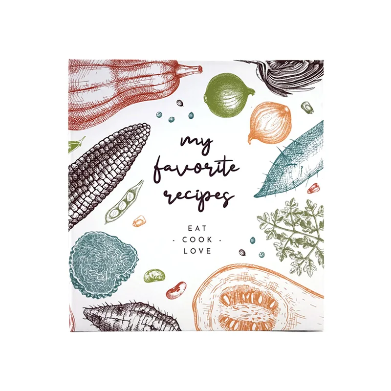 Custom Design 3 Ring Full Page Recipe Book Binder  Page Protectors And 6 Dividers For Family Recipe Organizer