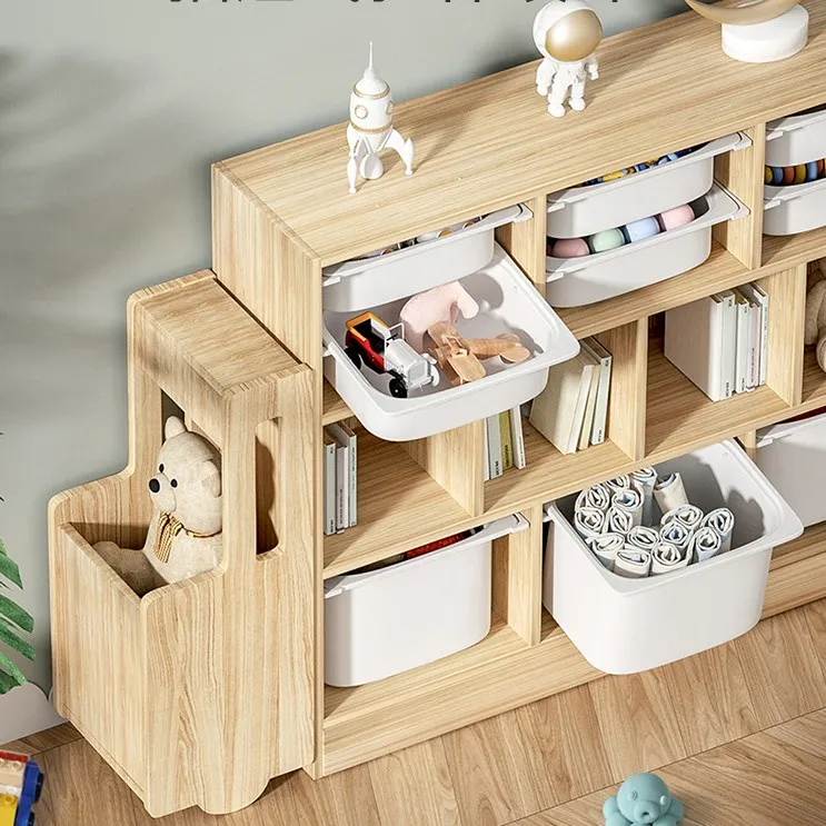Factory custom Children Cabinets Shelf Toy kids Storage BookShelves Organizer Storage Rack wooden car shape kids storage cabinet