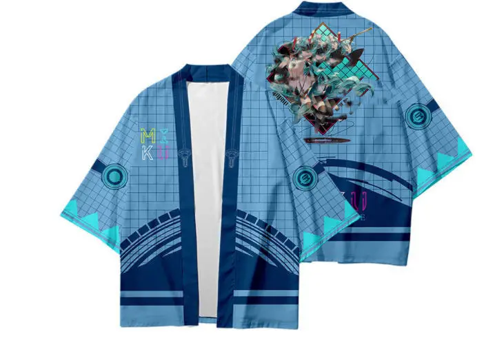 5 Style Miku Cosplay party japanese shirt short Haori Anime Kimono Cloak Clothing