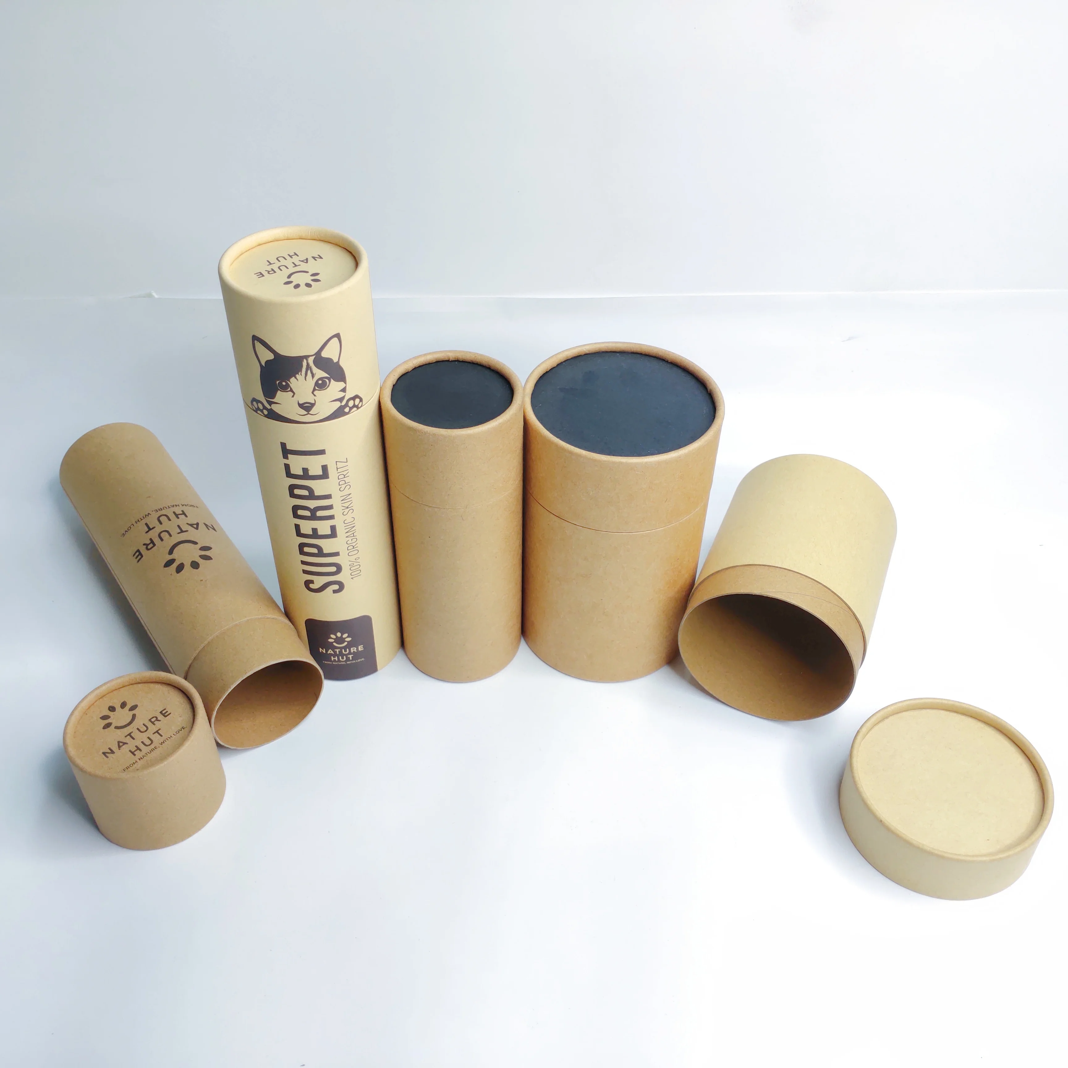 10OZ 30OZ Eco friendly Food Grade biodegradable Round cardboard Packaging Paper Pipe Cardboard Tube for wine chips tea coffee