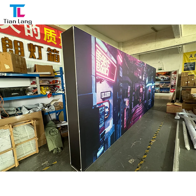 20x8ft Aluminum Profile Double Sides Polyester SEG Silicon Frameless Free Standing Backlit Fabric LED Lightbox