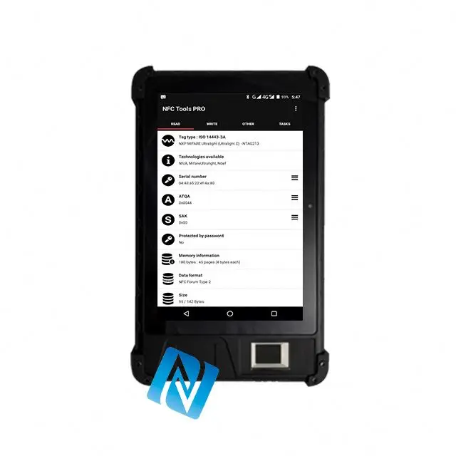  MTK6753 Android промышленный уровень прочный биометрический сканер отпечатков пальцев PDA HF-FP08 HFSecurity FP08 IP65 8 дюймов биометрическое портативное устройство терминал посещаемость машина цены в