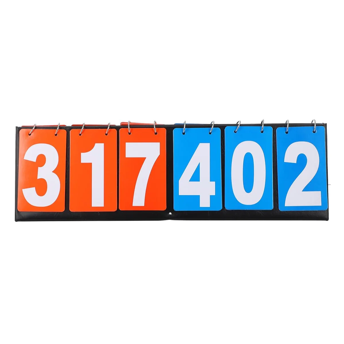 6 Digits Portable Table Top Scoreboard Multi Sports Score Flip Scoreboard for Soccer Baseball Basketball Volleyball