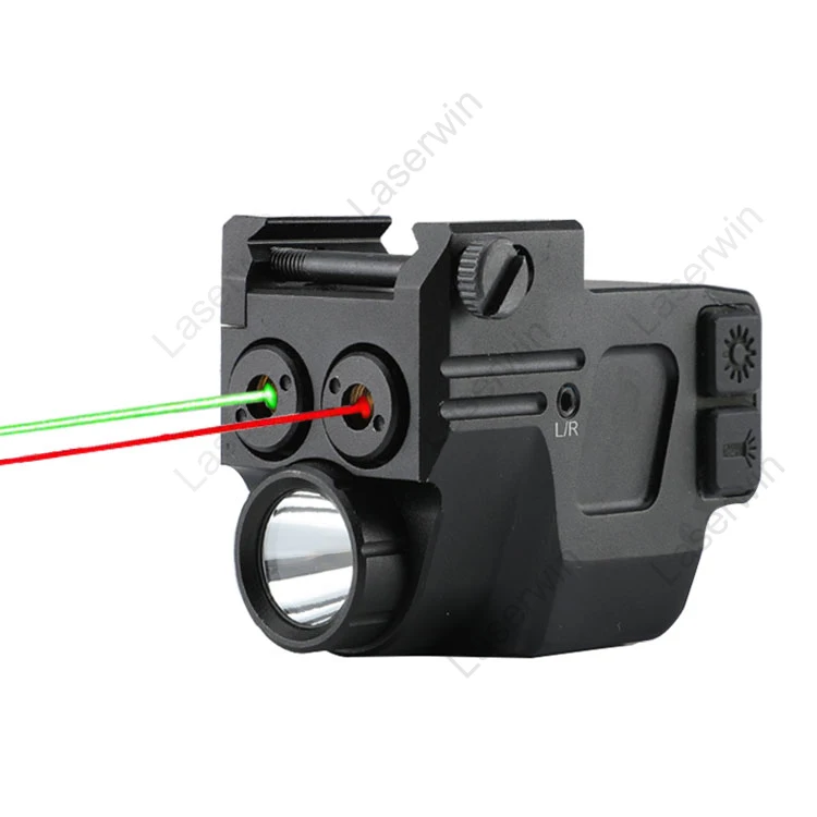 Compact dual green  red  laser sight and LED flashlight combination with  20mm Mount for Hunting Accessories