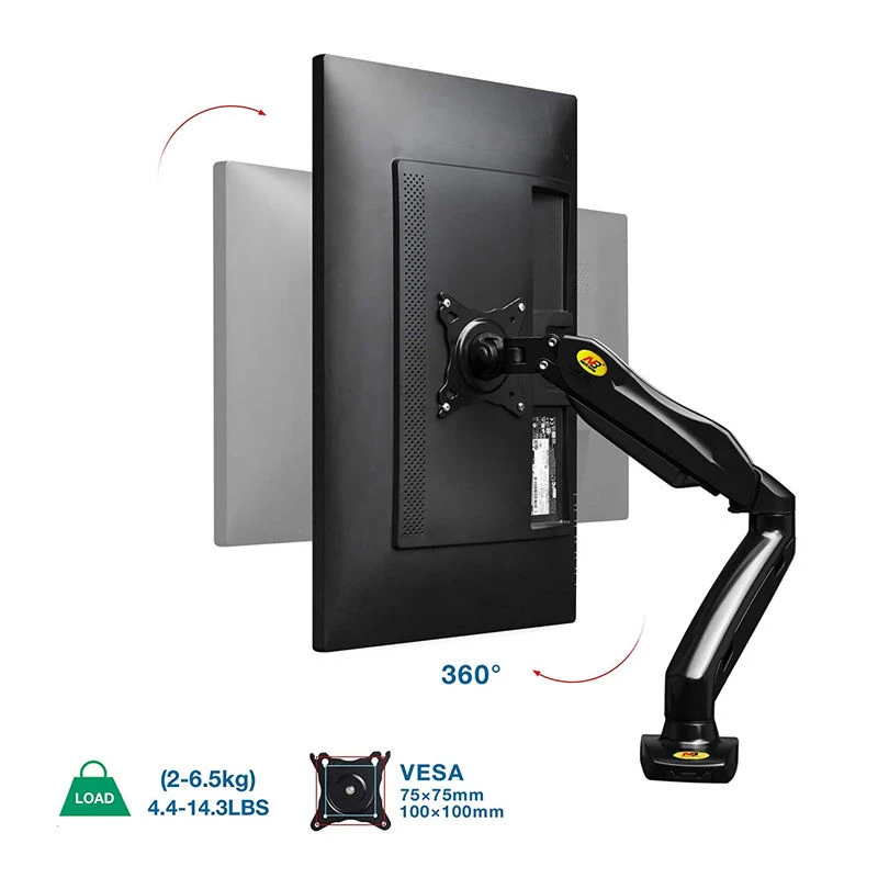 Computer display desktop bracket LCD monitor base universal rotating lift air pressure shelf