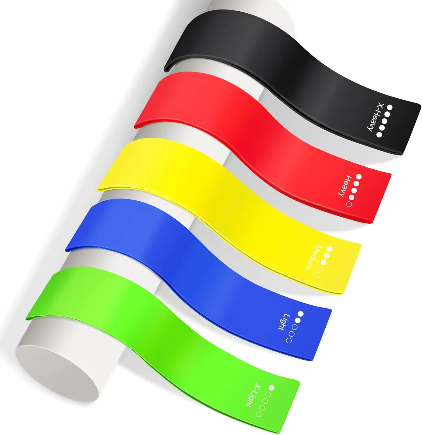 Libenli 5 Pack 12-Inch Long High Elastic Gym Yoga Sports Loop Workout Training Colorful Rubber Latex Stretch Band Wholesale