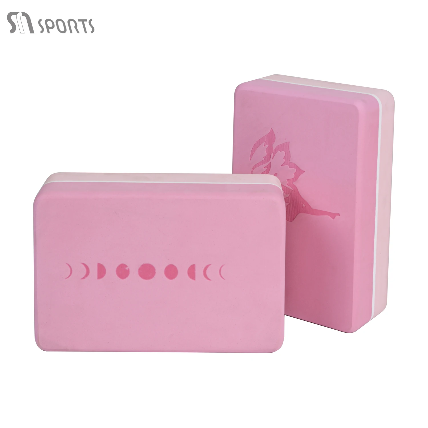 Factory Direct Sale Solid Color Pink EVA Foam Yoga Block Bricks