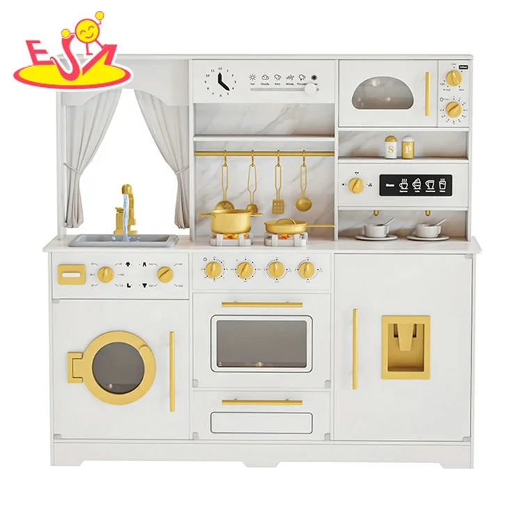 2024 New Pretend Role Play Set Wooden Ice Cream Shop Toy For Kids W10A233