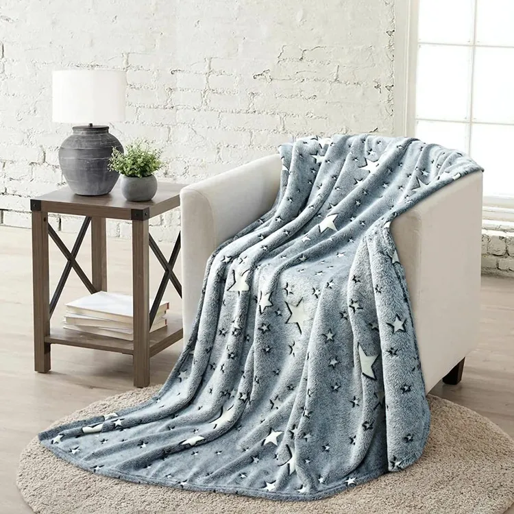 Factory wholesale Christmas Thanksgiving Blanket Gifts for Birthday Kids Women Girls Boy Glow in The Dark Constellation Blanket