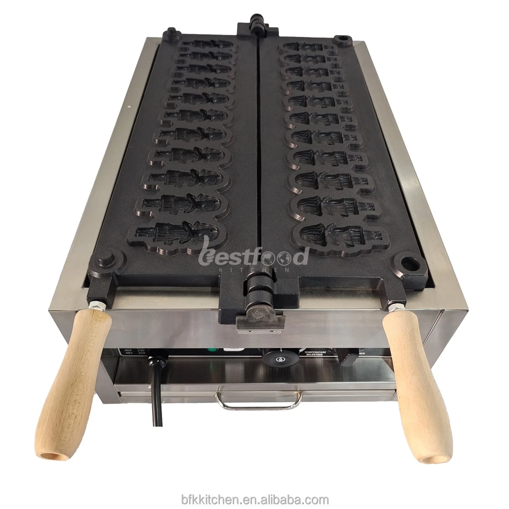 Commercial Non Stick Waffle Plate Square Mini Grill Doll Waffle Maker With Temperature Control And Timer