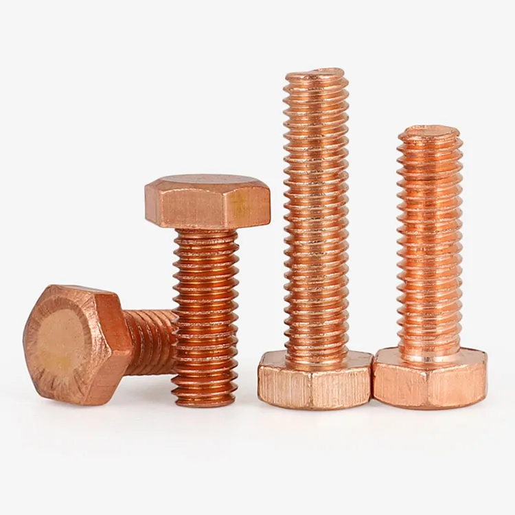 Wholesale High Quality Hex Copper Nut and Bolt Din933 M3 M4 M5 M6 M8 M10 M12 M14 M16 20 T2 Bolts for Secure Fastening