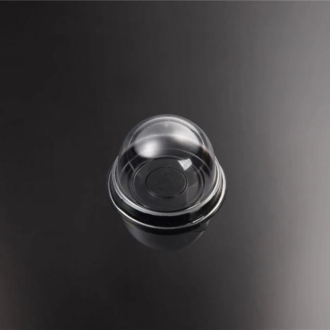 Custom Luxury Egg Yolk Box Small Round PVC Plastic Transparent Moon Cake Cookie Biscuit Blister Packaging Container Box