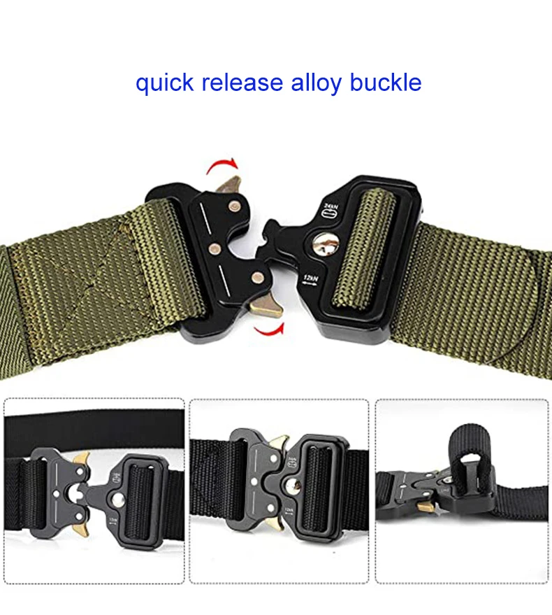 Outdoor tactical belt aluminum alloy lightweight outer belt elastic weave customized with logo