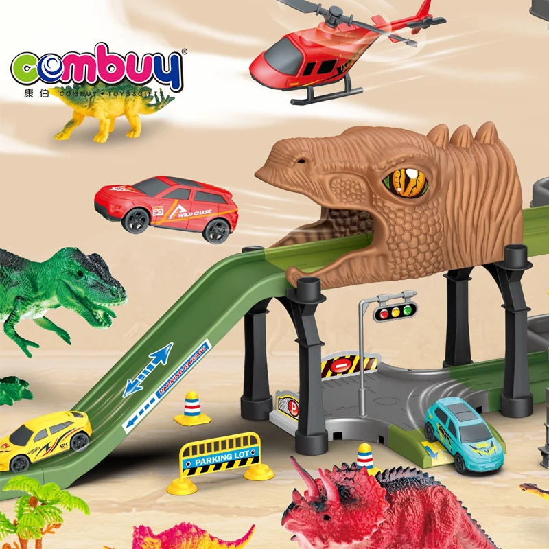 Parking lot set DIY slot car create dinosaur track toy sets
