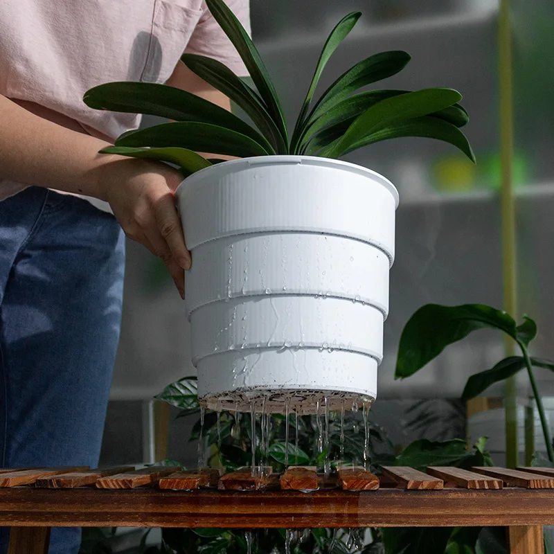 Пластиковый цветочный горшок, домашний горшок для растений монстера бегонии, 25 см, 9 л