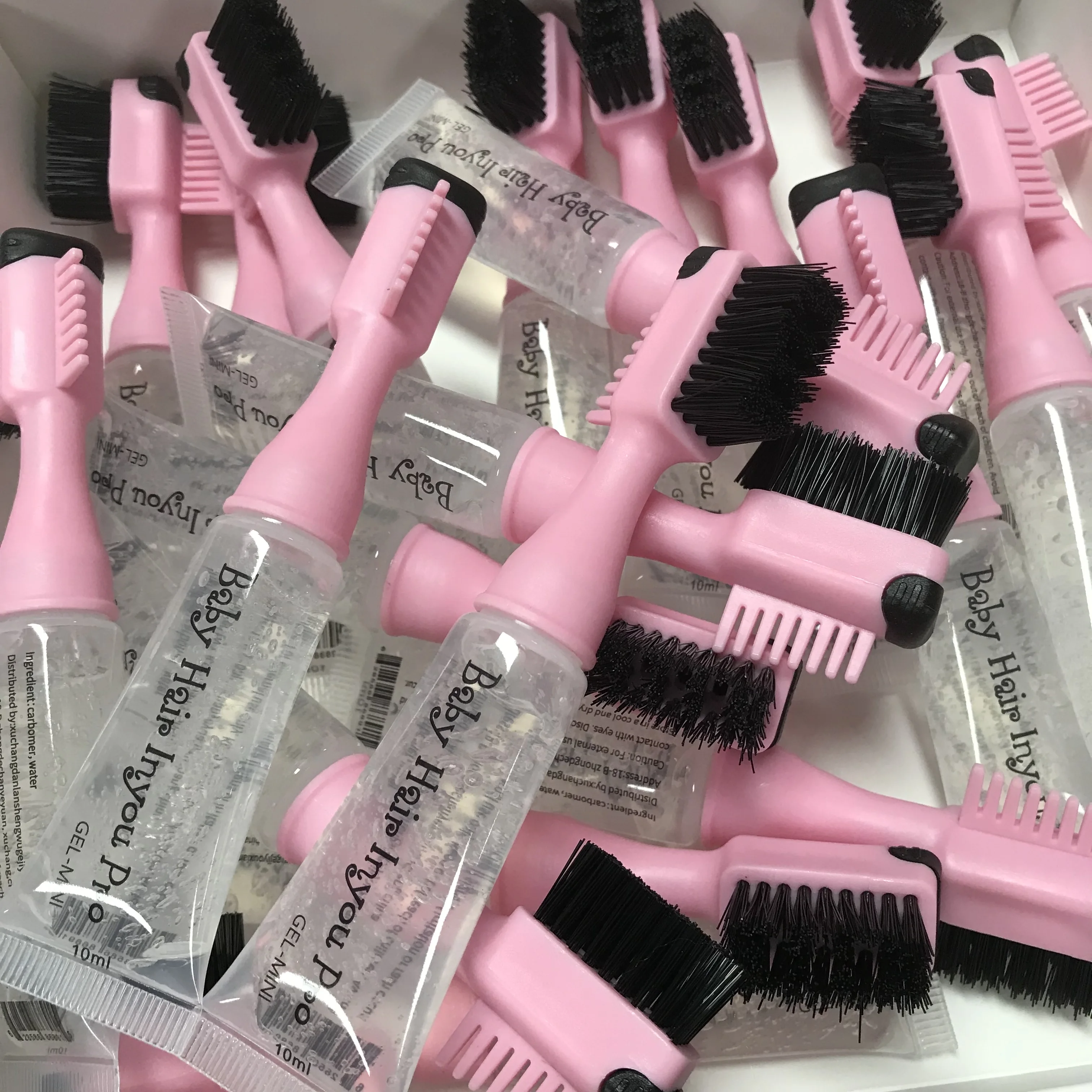 private label styling edge control wax gel stick for black hair brush comb baby hair edge control gel