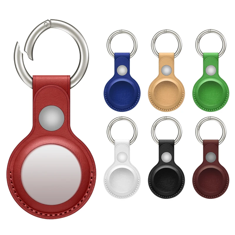 Anti-lost Device Soft High Quality Cartoon Cute Learher Airtag Case Black for Airpods