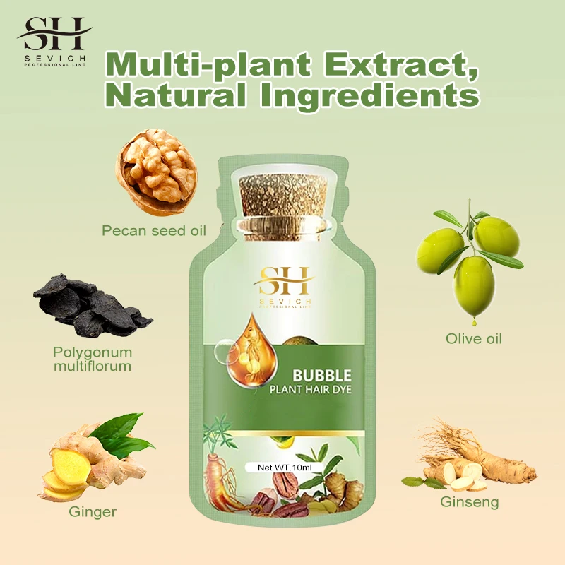 Free Sample Hair Dye Shampoo 3 In 1 Professional Permanent Herbal Natural Black Hair Dye Hair Color Shampoo For Men And Women