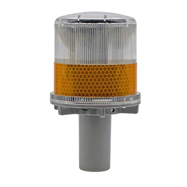 solar power beacon light led yellow flashing beacon light