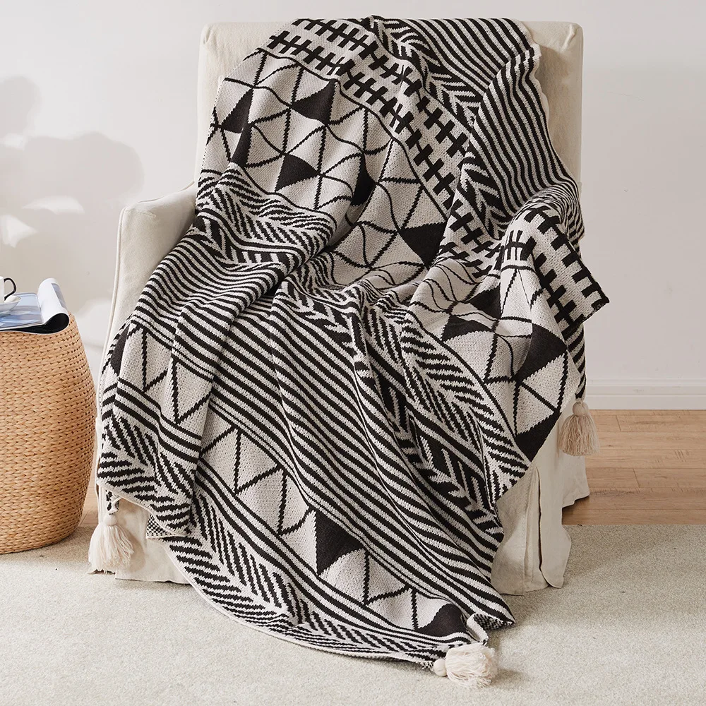Pure 100 Sheep Wool Blanket Luxury Custom Printing Cashmere Cable Knit Throw Alpaca Blanket