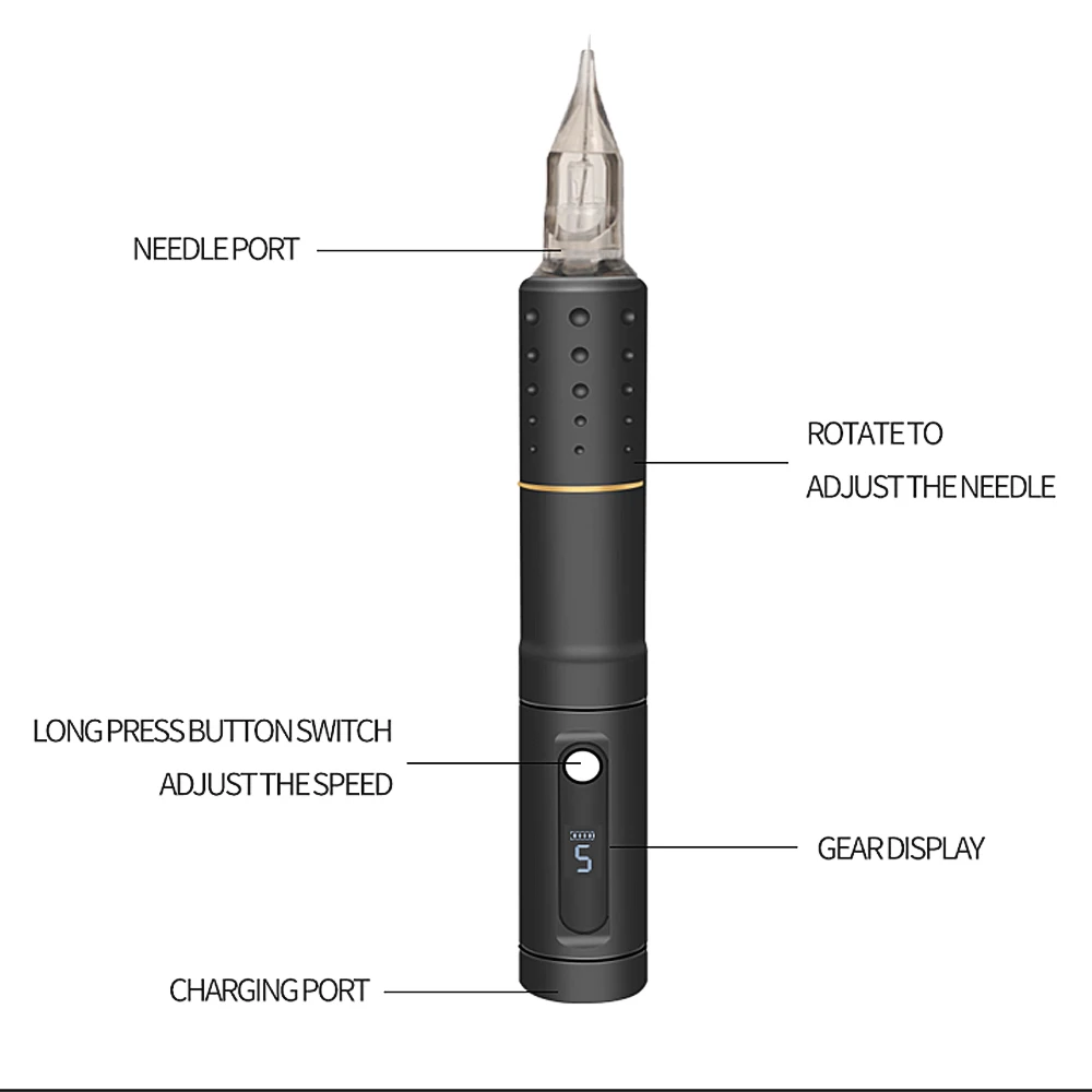Free Custom Best Motor Wireless Tattoo Machine Permanent Makeup Machine For Ombre Brow Hair Strokes Scalp Micropigmentation