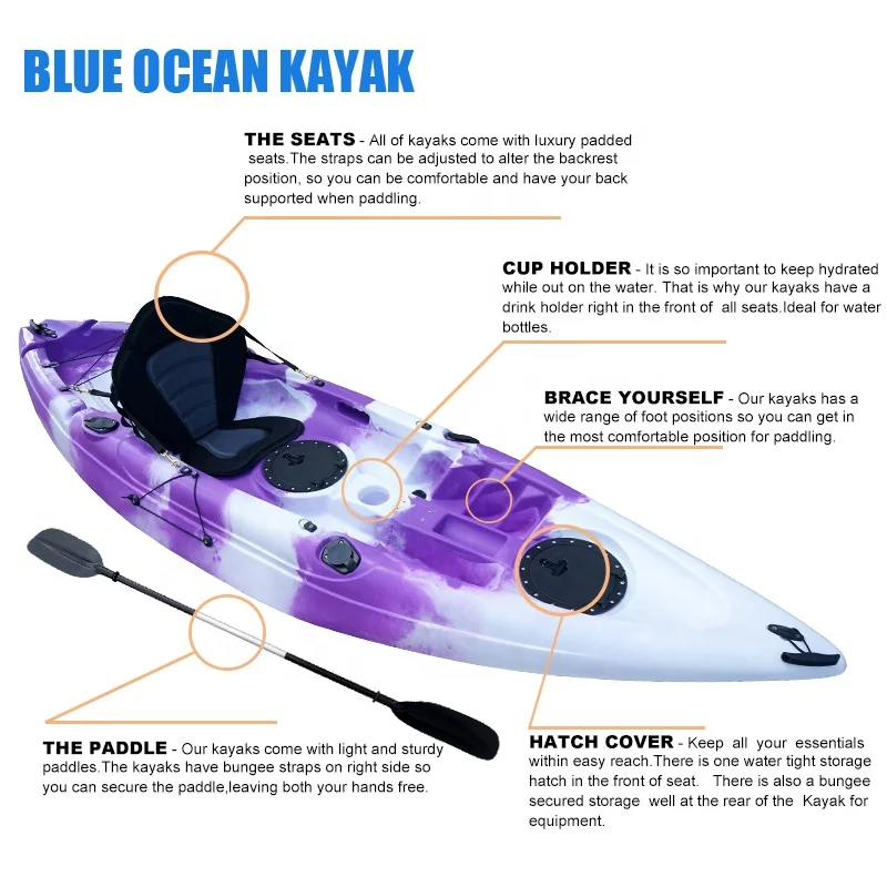 Single Seat Kayak One Person Canoe Cheap from BLUE OCEAN KAYAK